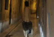 小巷裸身穿皮草-GIF发源地