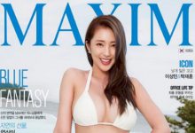 【韩国乔奶妹严相美】美女GIF 性感爆乳女模特比基尼拍摄男性杂志-GIF发源地